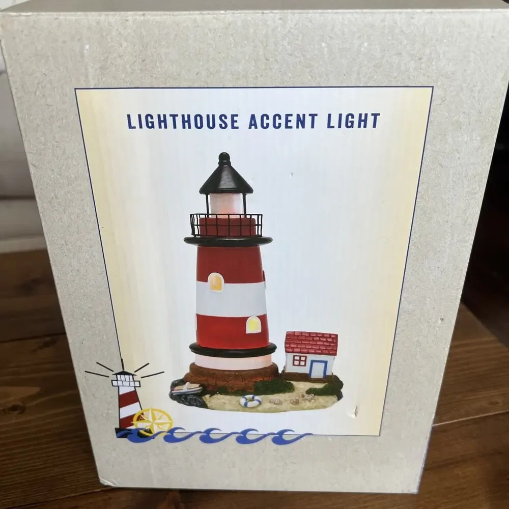 vintage Cracker Barrel Lighthouse Accent Light RARE EUC Works Model HX-17